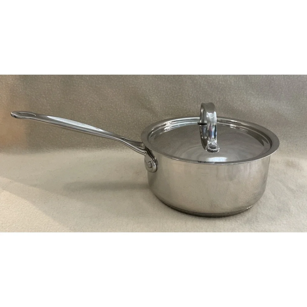 Cuisinart 1.5-quart Induction Ready Saucepan with Lid Stainless Steel 719-16